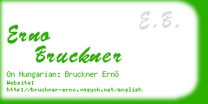 erno bruckner business card
